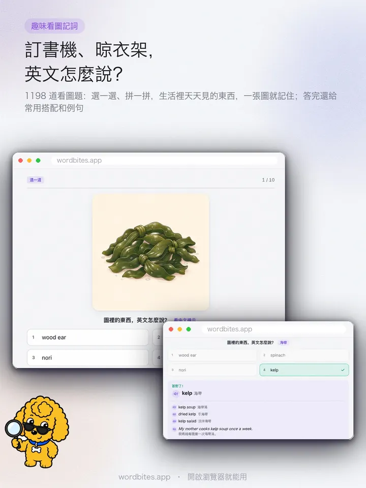 WordBites 訂書機、晾衣架,英文怎麼說?